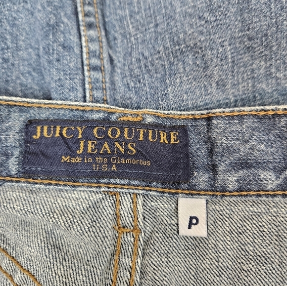 Vintage Y2K Juicy Couture Medium Wash Knee‎ Length Denim Jean Skirt Size XS R34 - Picture 7 of 8
